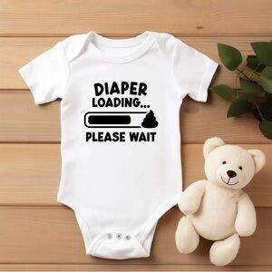 Carter's White Bodysuit - Diaper Loading